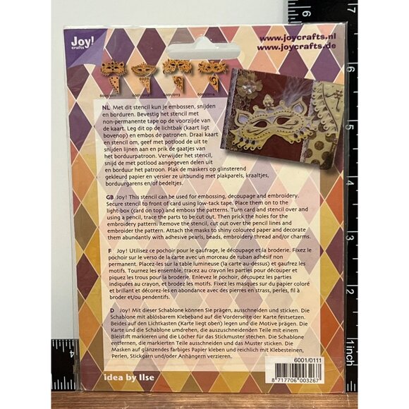 Joy! Crafts Card Making Stencils - Decorative Cat Mask & Corner Design Templates - Picture 2 of 3